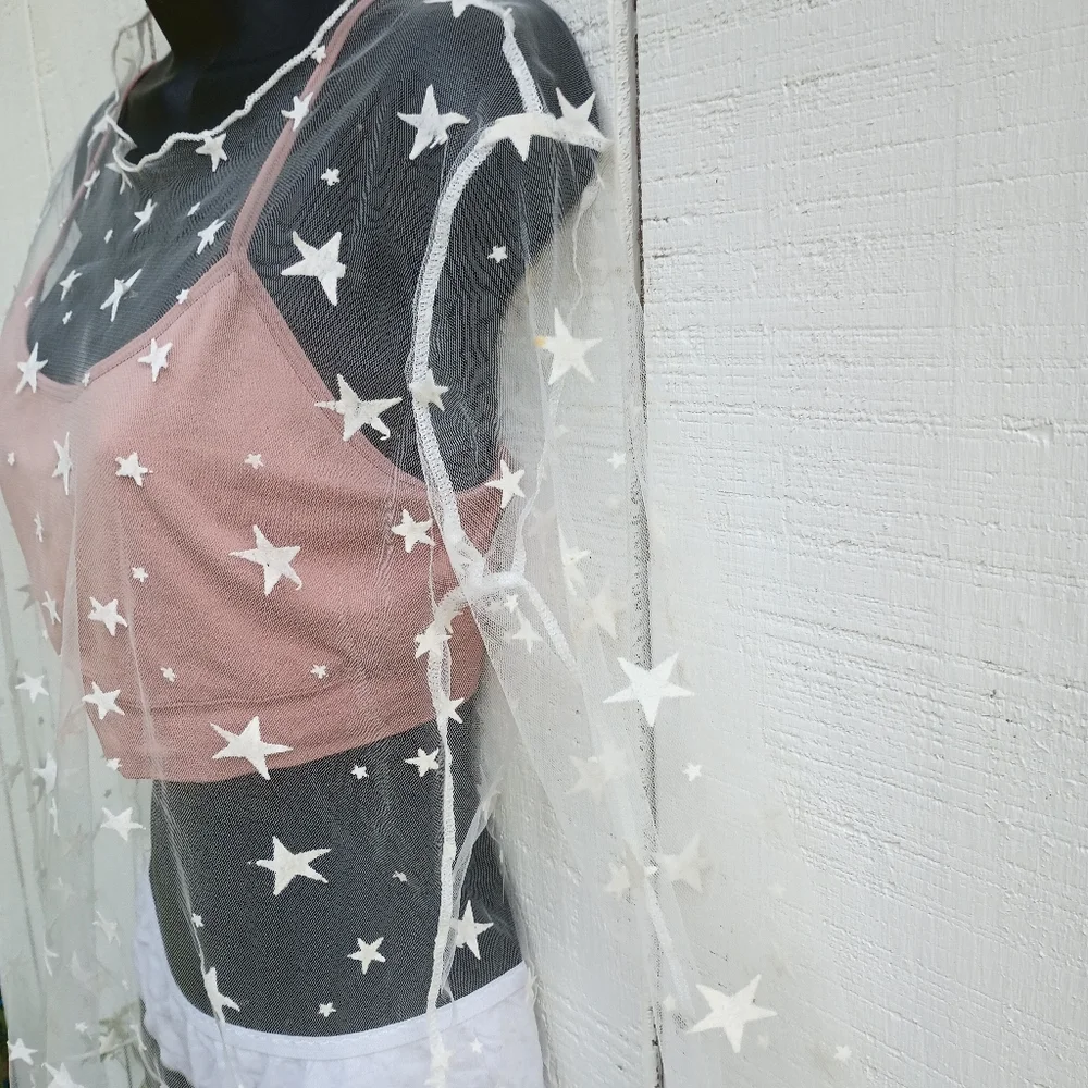 Cascade of Stars Long SleeveCover Up - Picture 4 of 6